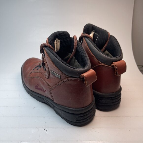 VINTAGE HAWKINS Gore-Tex Leather Walking Boots UK 4 Brown Leather boots Hiking - Picture 5 of 16